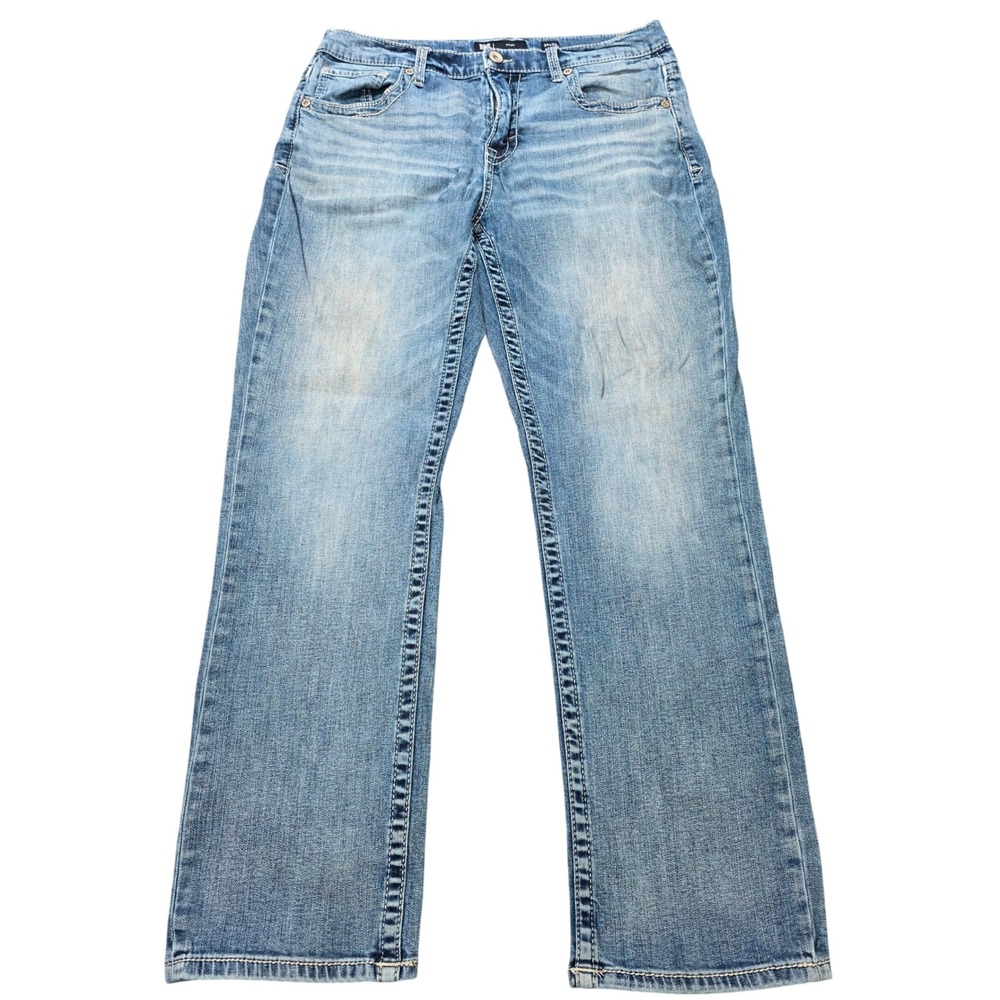 BKE Tyler Straight Leg Jeans Men's Size 34×32 Blue Medium Wash Stretch Denim